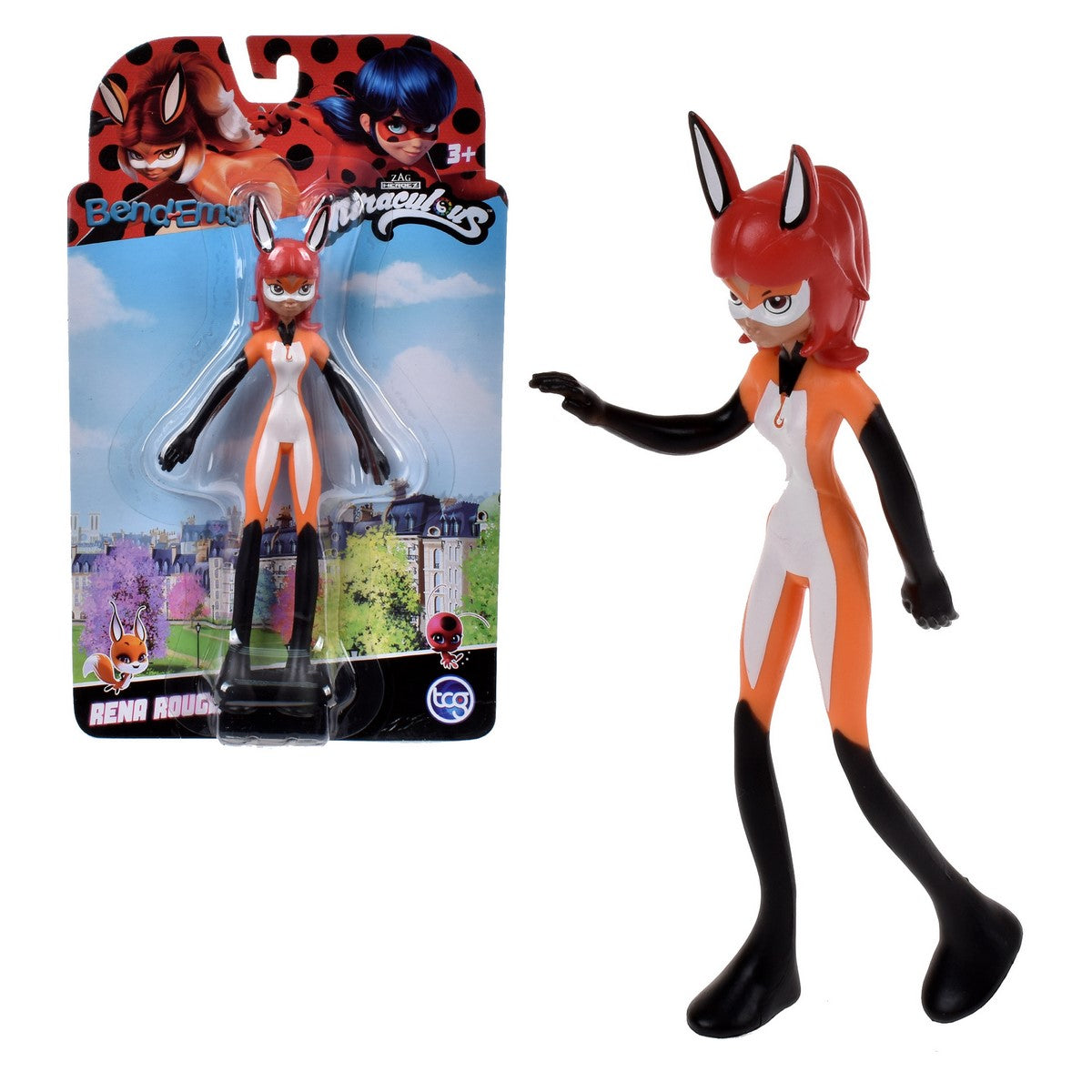 Figura 13 Cms De Goma Flexible Miraculous - Rena Rouge