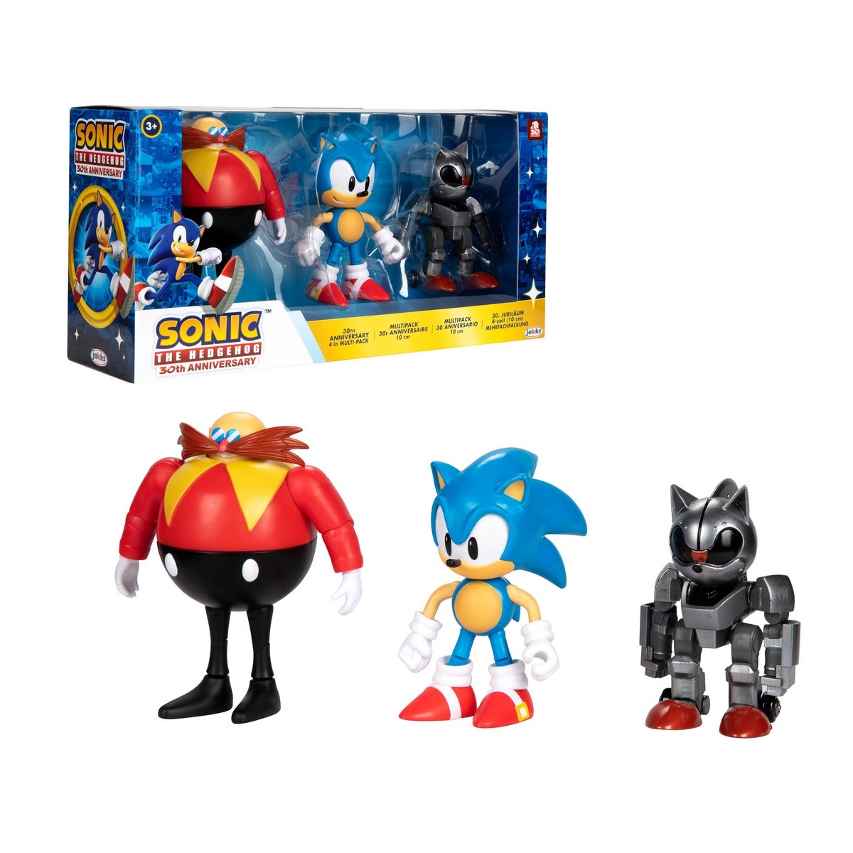 Multipack 30° Aniversario Con 3 Figuras Sonic De 10 Cms