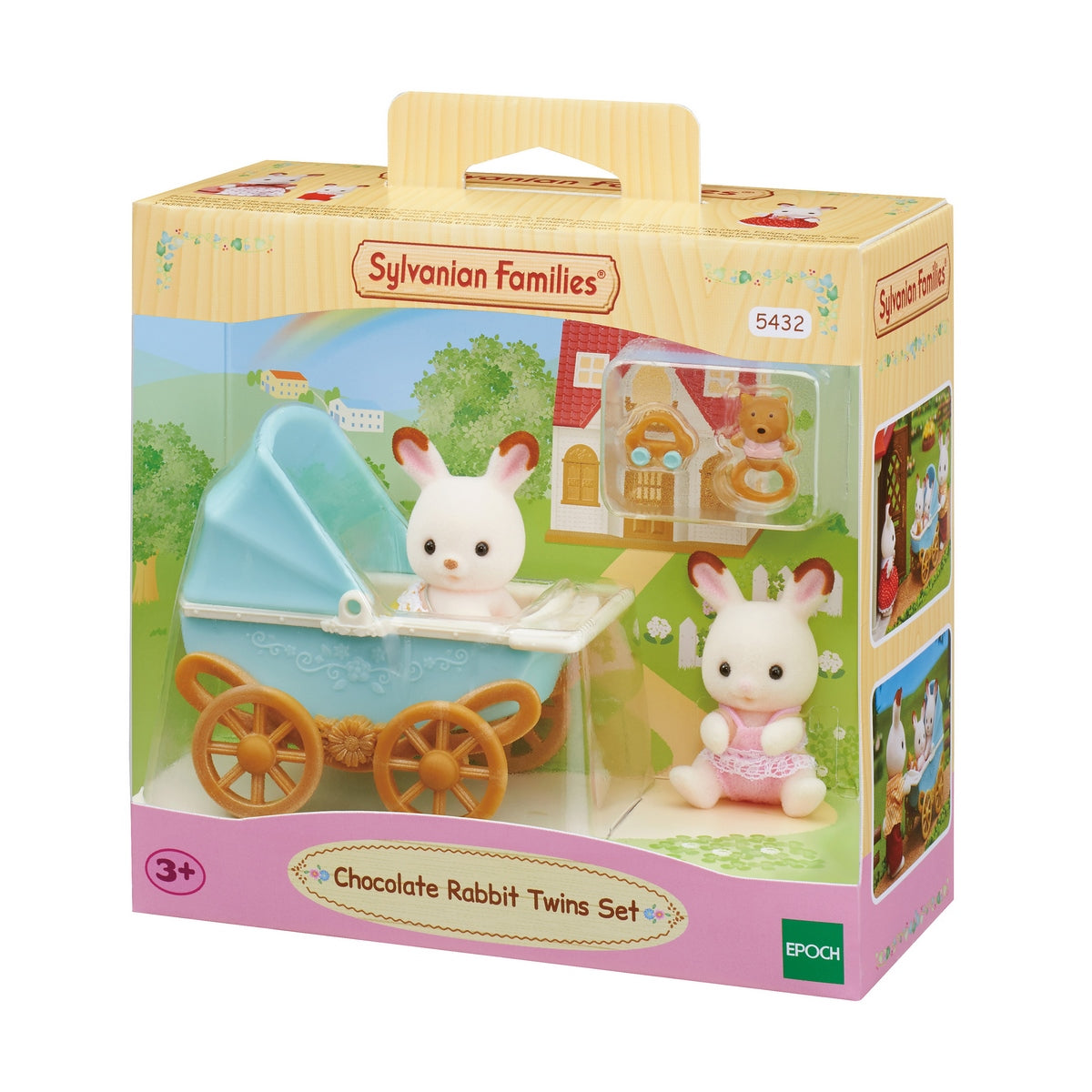 Set De Cochecito Gemelar Cabe Y Breeze Chocolate  Sylvanian Families