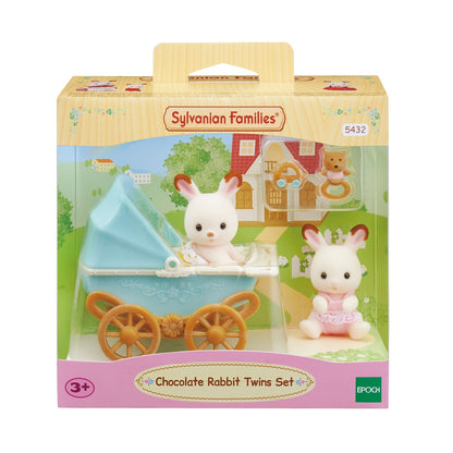 Set De Cochecito Gemelar Cabe Y Breeze Chocolate  Sylvanian Families