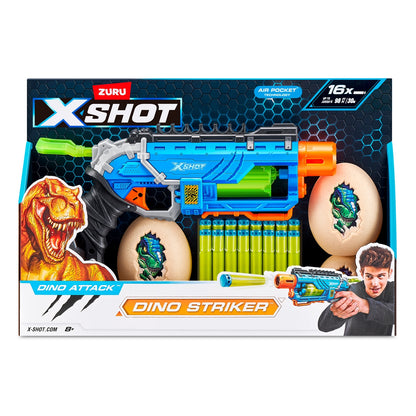 Lanza Dardos Dino Attack Dino Striker  Con 16 Dardos X-Shot