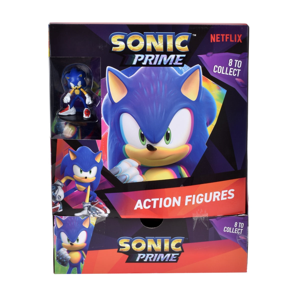 Figura Articulada De 8 Cms Sonic En Capsula Con Base Y Folleto - Serie 1