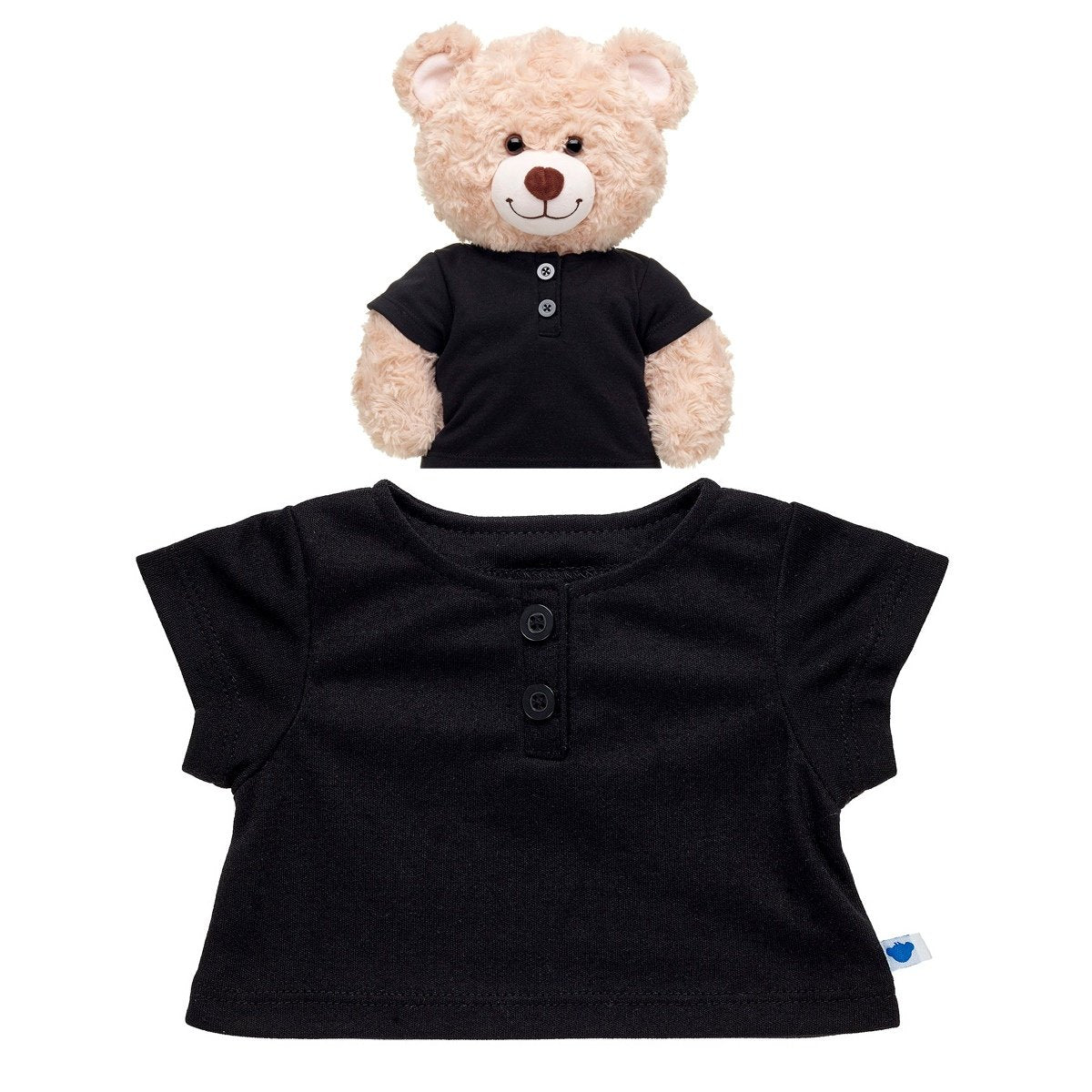 Polera Negra Con Botones Build-A-Bear