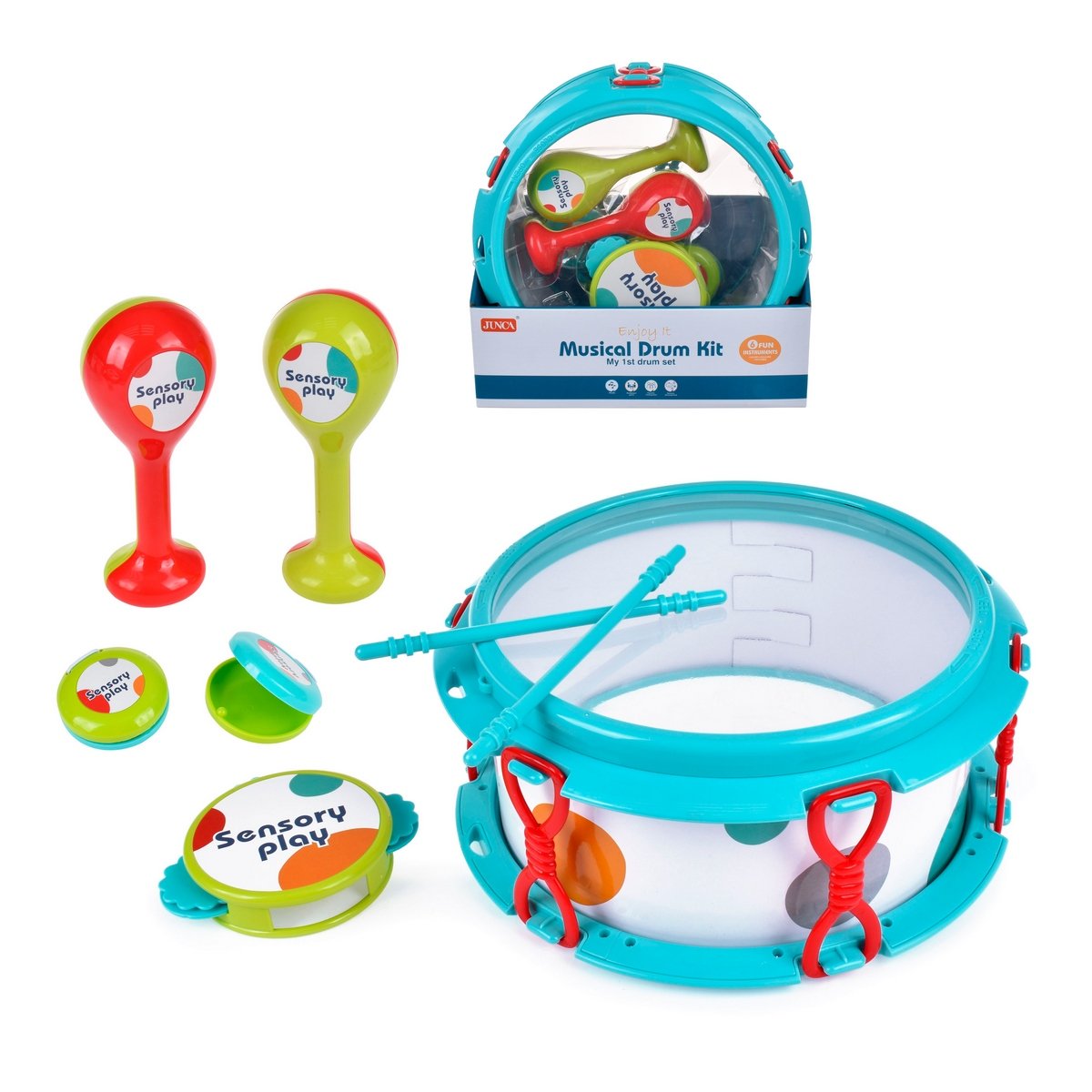 Set De Instrumentos Musicales En Maleta Tambor