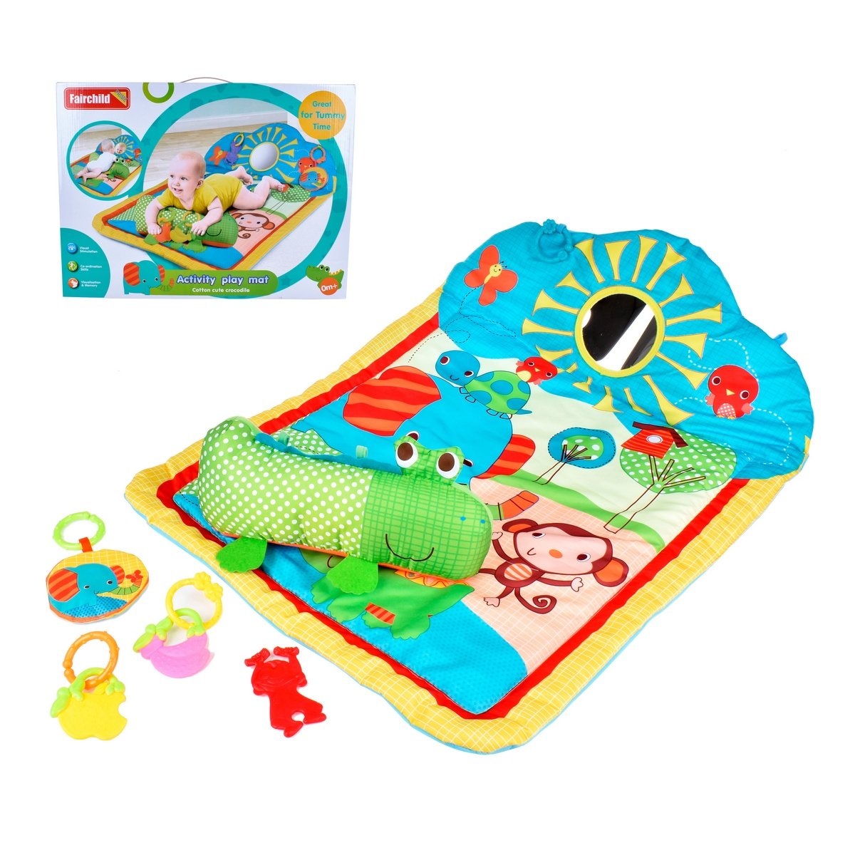 Alfombra Didactica Con Cojin Cocodrilo
