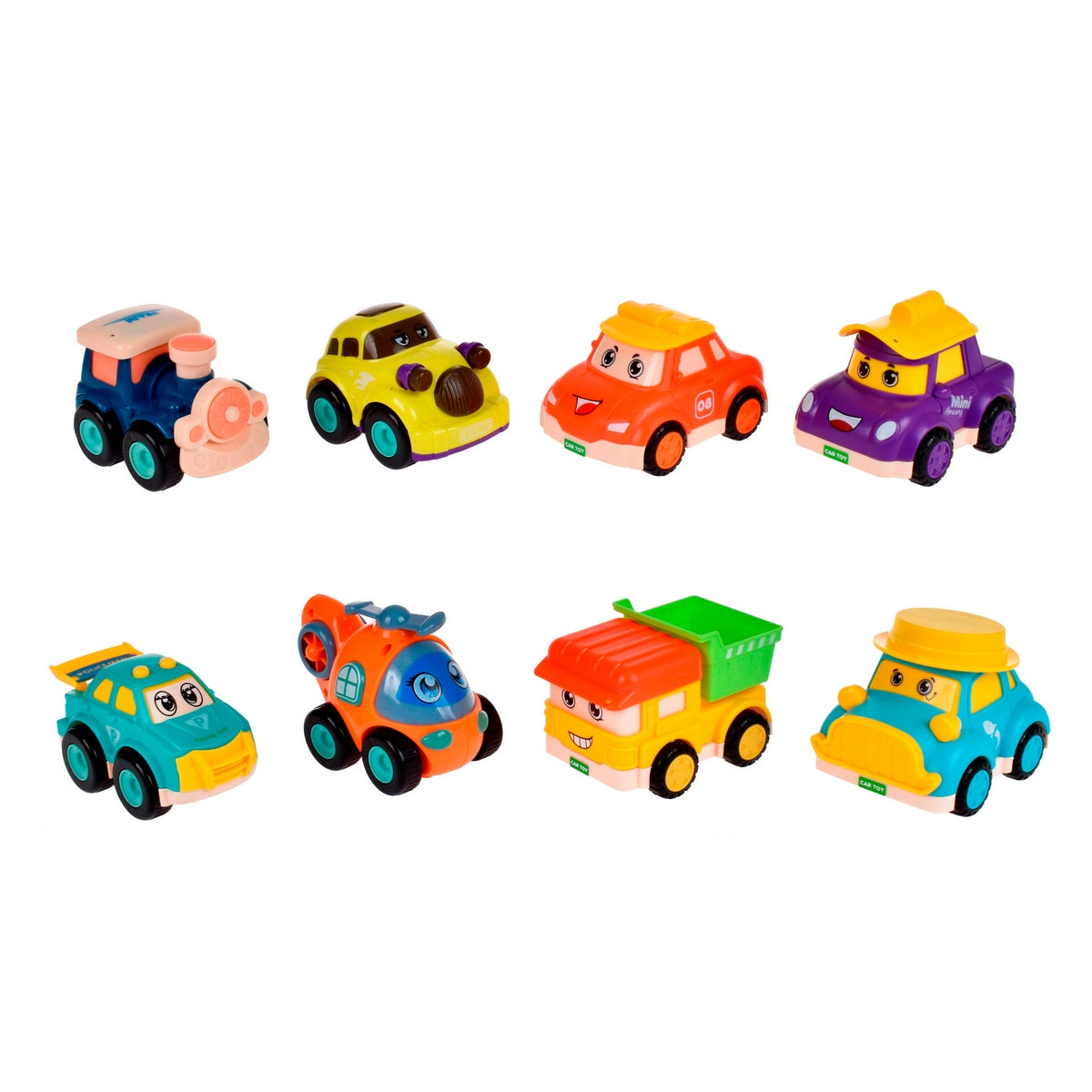 Pack 8 Autos A Friccion Preescolares Categoría: Vehículos Tipo producto:  Trenes de juguete y juegos de trenes