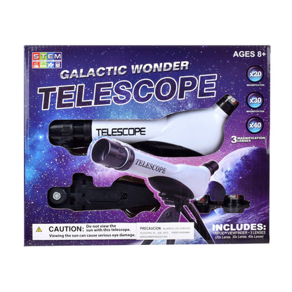 Telescopio Con Trípode Y 3 Lentes 20X 30X 40X