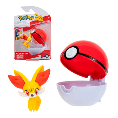 Pokebola Con Figura Pokemon - Fennekin & Pokeball
