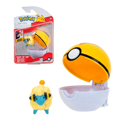 Pokebola Con Figura Pokemon - Mareep & Level Ball