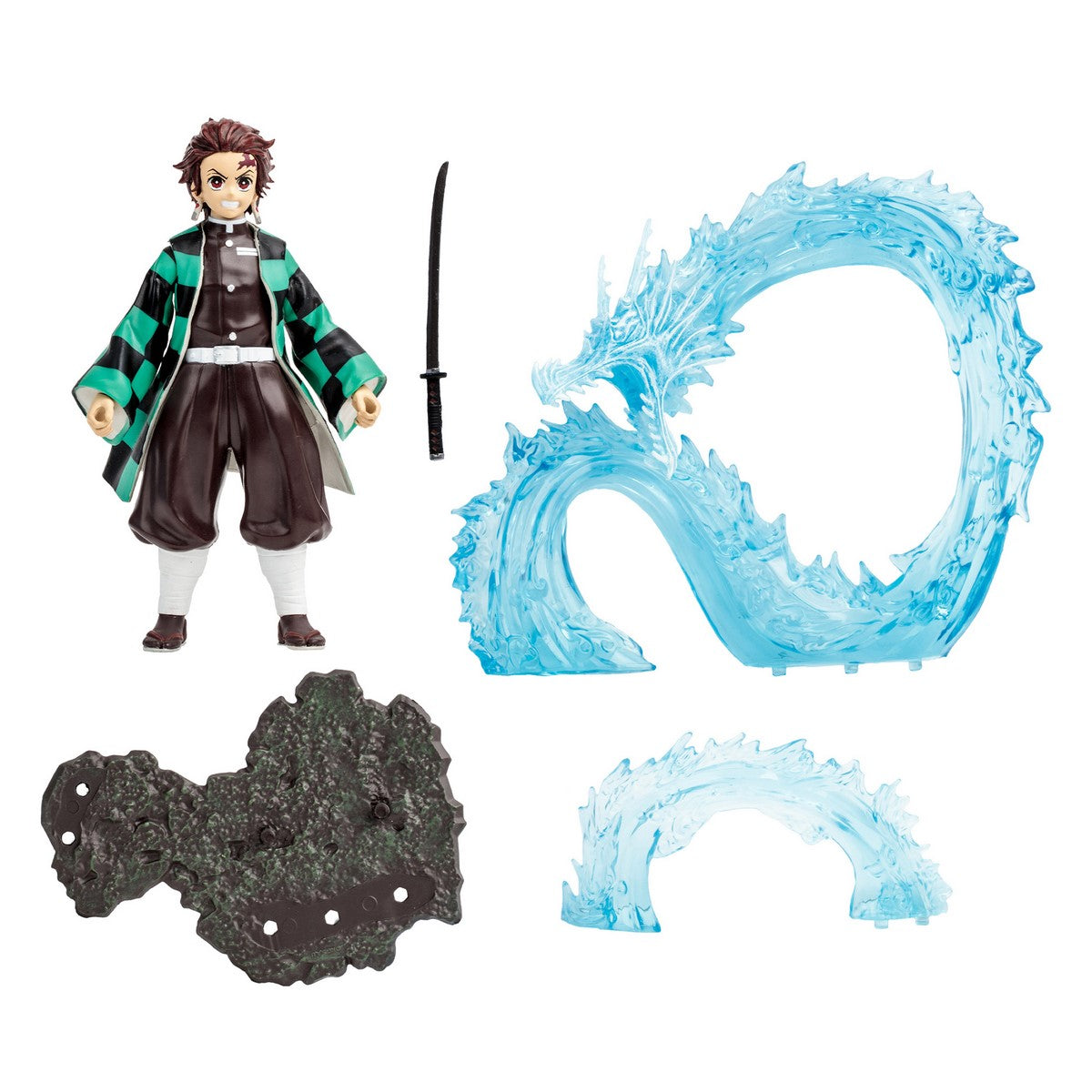 Figura De Lujo Tanjiro Con Dragón De Agua Demon Slayer 13 Cms De Mc Farlane