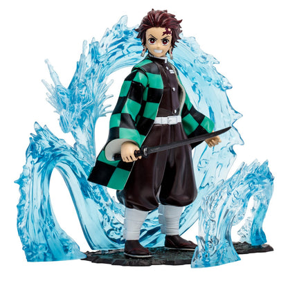 Figura De Lujo Tanjiro Con Dragón De Agua Demon Slayer 13 Cms De Mc Farlane