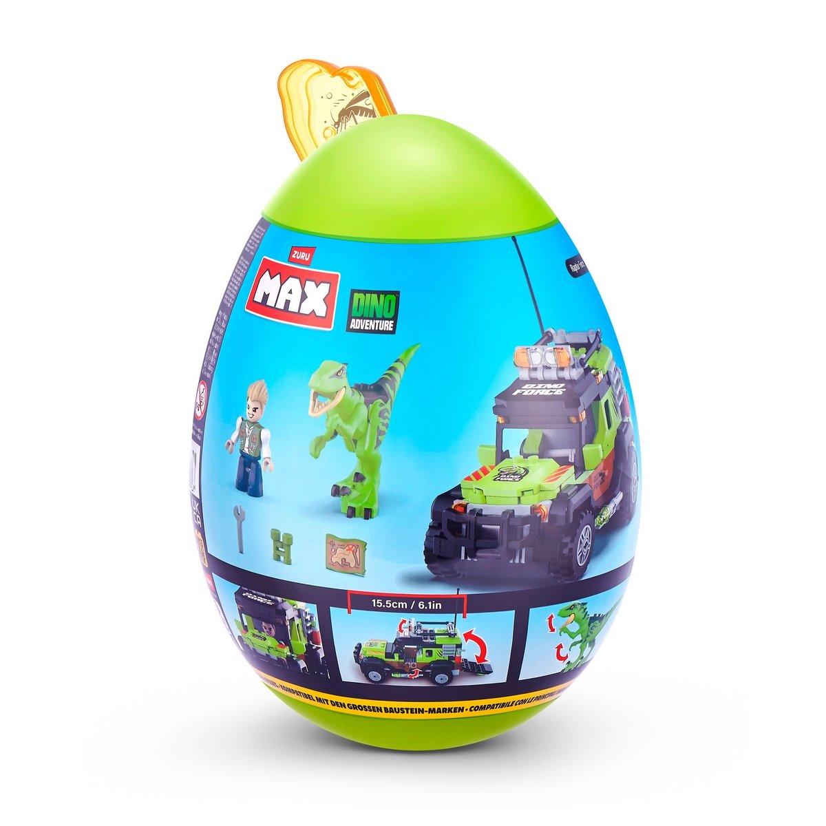 Set 233 Bloques Max Dino Escape En Huevo De Zuru