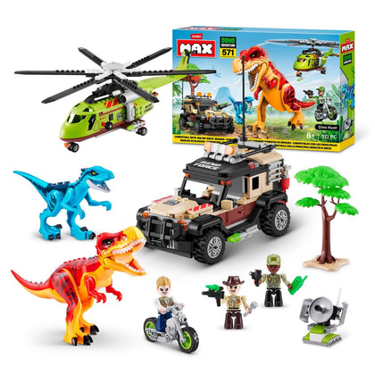 Set 571 Bloques Max Dino Escape En Caja De Zuru