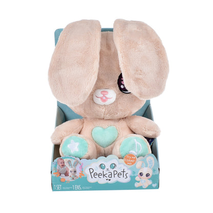 Conejo De Peluche Peek A Boo Electronico De 29 Cms Sentado Peekapets