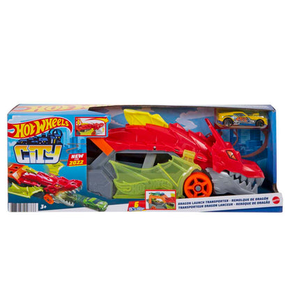 Hot Wheels Large Scales Remolque De Dragón