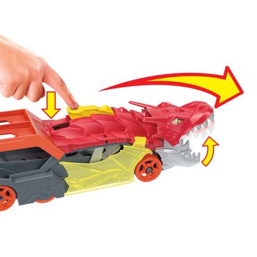 Hot Wheels Large Scales Remolque De Dragón