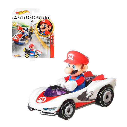 Hot Wheels Mario Kart Personajes Escala 1:64 - Mario Coche Standard