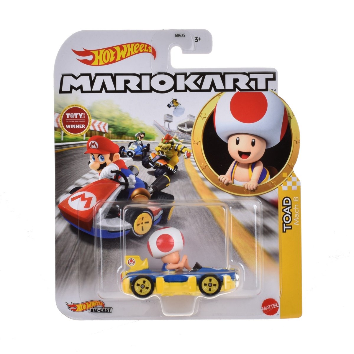 Hot Wheels Mario Kart Personajes Escala 1:64 - Toad