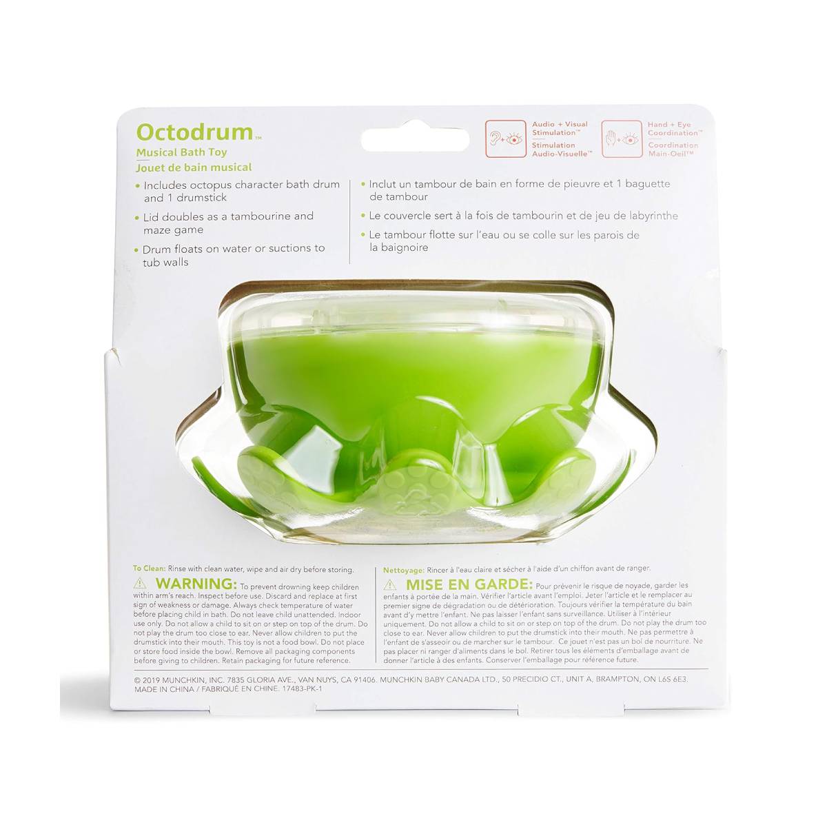 Tambor Musical Para Baño Pulpo