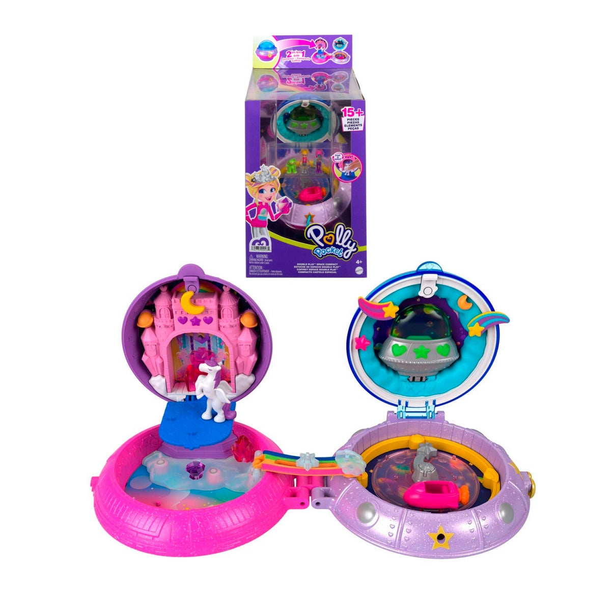 Polly Pocket Compactos Con Doble Area De Juego - Estuche De Espacio