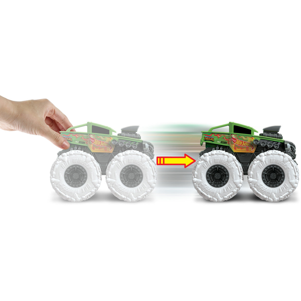 Hot Wheels Monster Trucks Twister Tredz Mattel - Bone Shake Verde