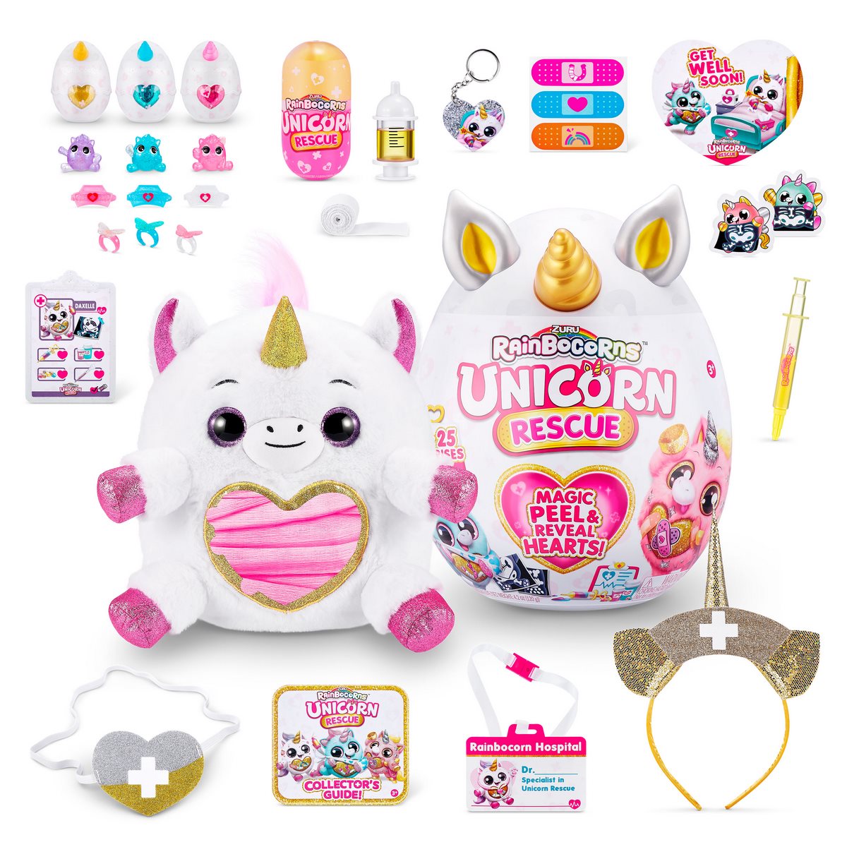 Huevo Gigante Unicorn Rescue Surprise Rainbocorns Zuru - Dorado