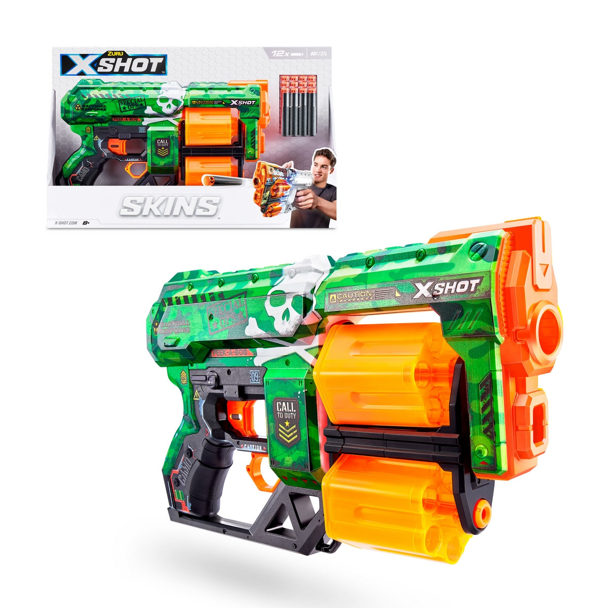 Lanza Dardos Dread Skins Con 12 Dardos X-Shot - Camo Categoría: Lanzadores dardos - agua y más Tipo producto:  Armas y artilugios de juguete