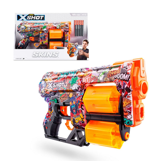 Lanza Dardos Dread Skins Con 12 Dardos X-Shot - Sketch