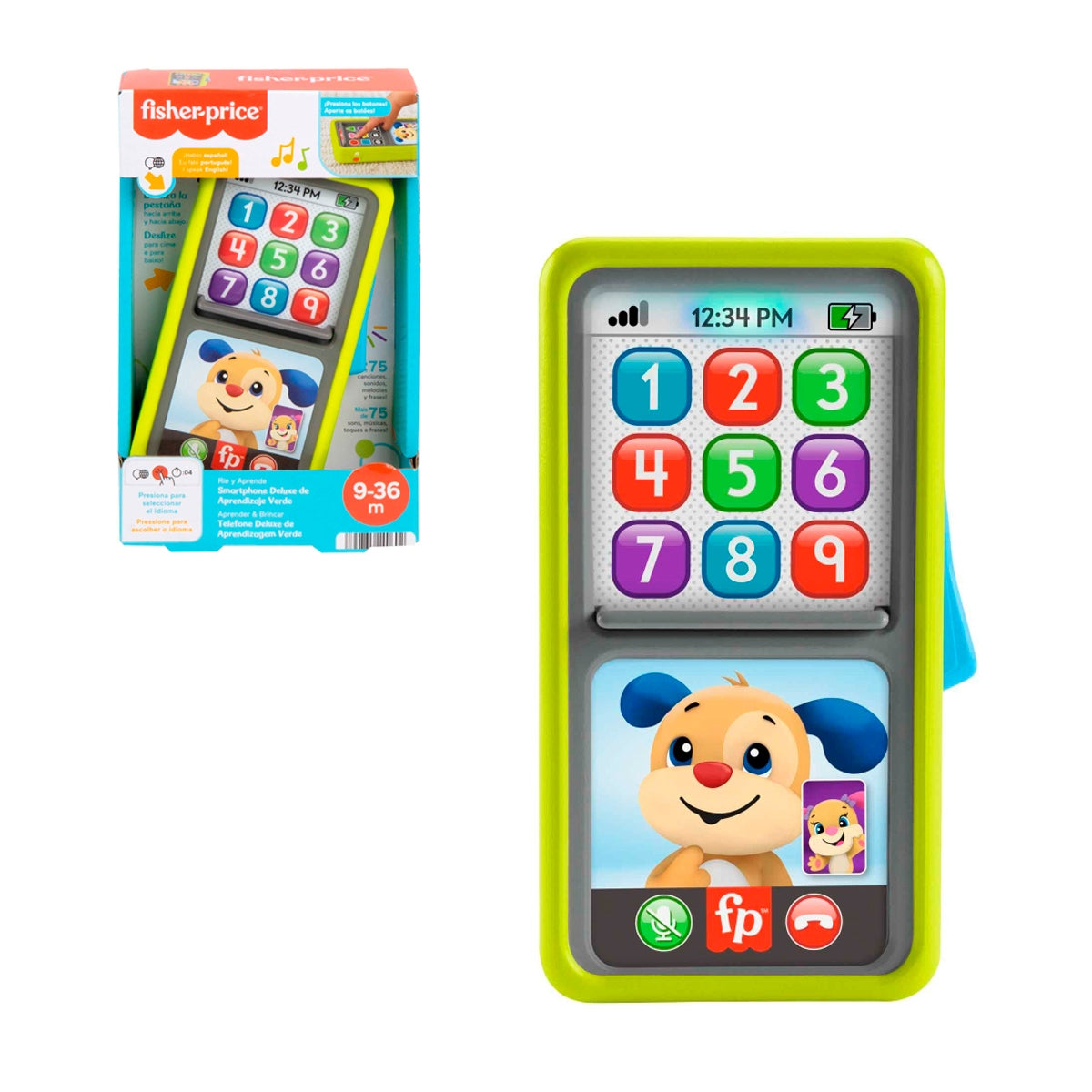 Fisher-Price Juguete Para Bebés Smartphone Aprendizaje Verde