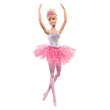 Barbie Muñeca Bailarina Luces Brillantes Tutú Rosa