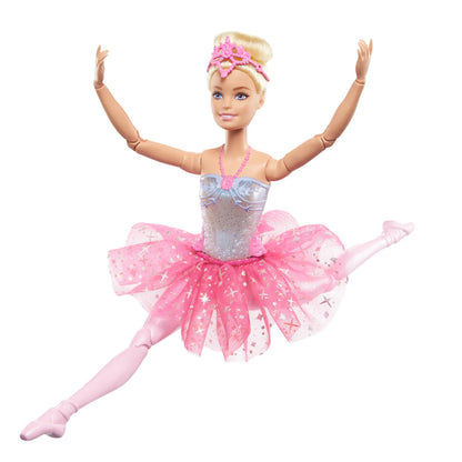 Barbie Muñeca Bailarina Luces Brillantes Tutú Rosa