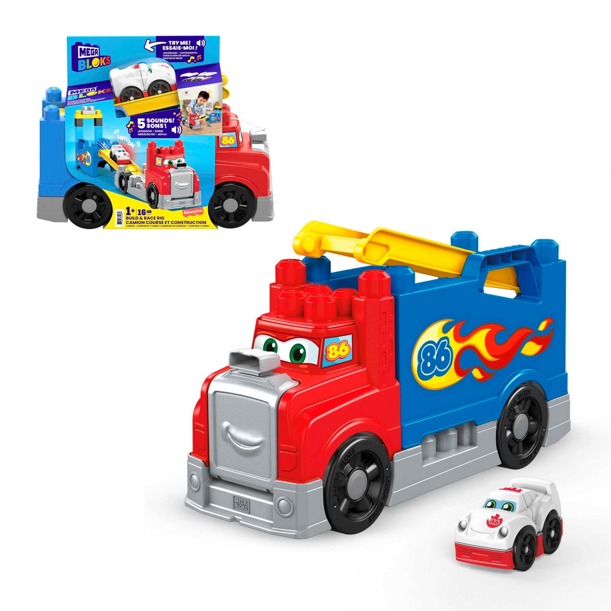 Mega Block Camión Construye Y Corre