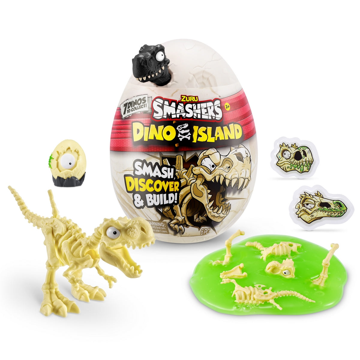 Nano Huevo Smashers Dino Island Zuru - Negro