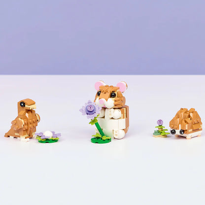 Lindo Hamster Con Flor Lego Creator