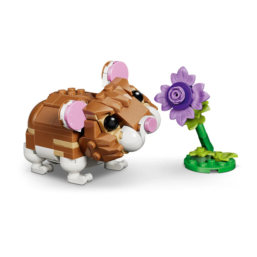 Lindo Hamster Con Flor Lego Creator