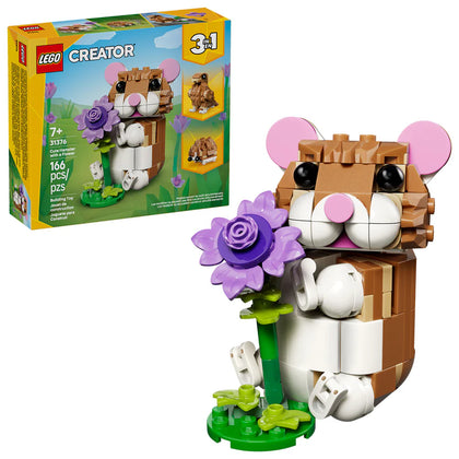 Lindo Hamster Con Flor Lego Creator