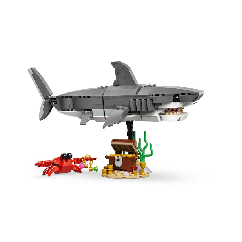 Tiburon Feroz Con Cofre Del Tesoro Lego Creator