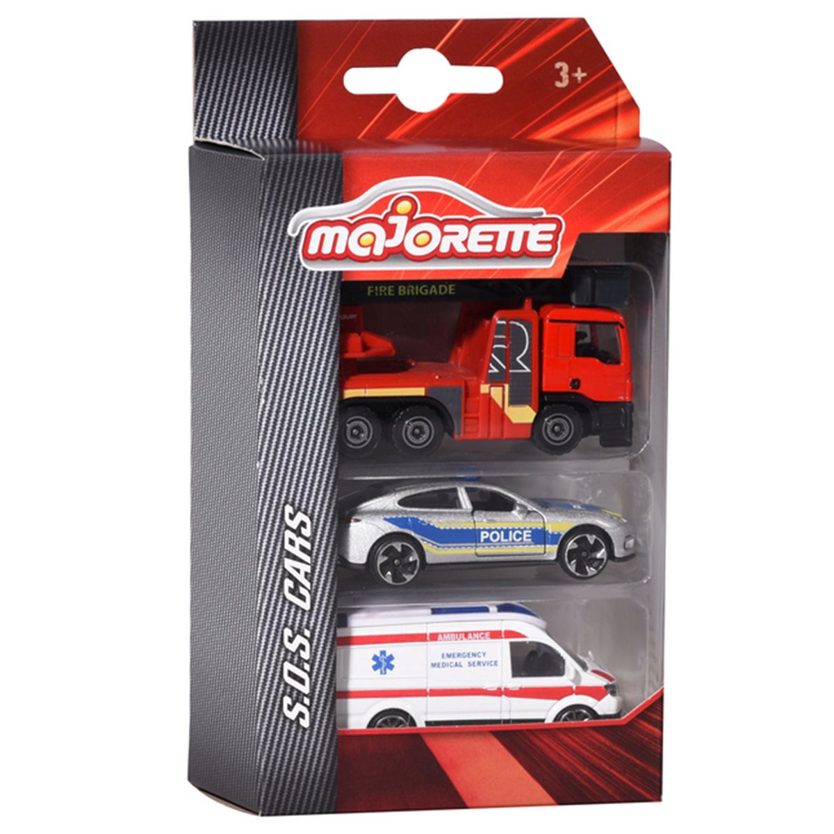 Majorette Emergencia  Set 3 Autos - Ambulancia