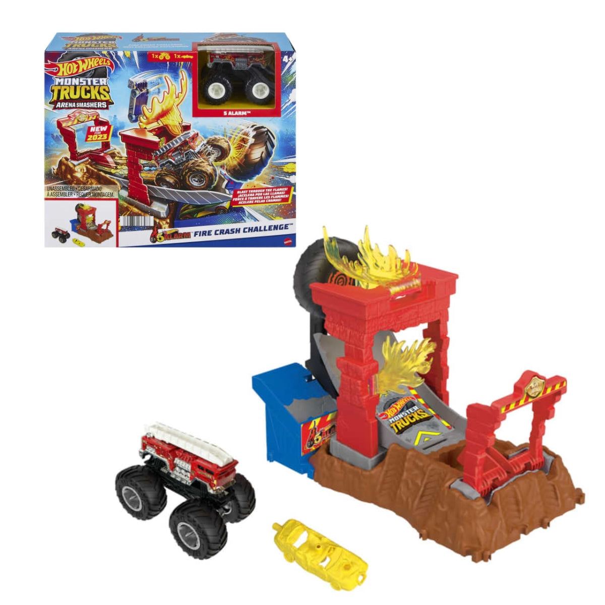 Hot Wheels Monster Trucks Arena De Demolicion - 5 Alarm