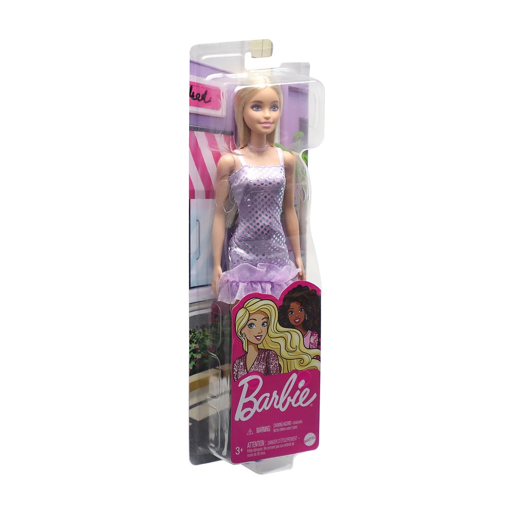 Muñeca Glitz Barbie - Rubia Vestido Morado