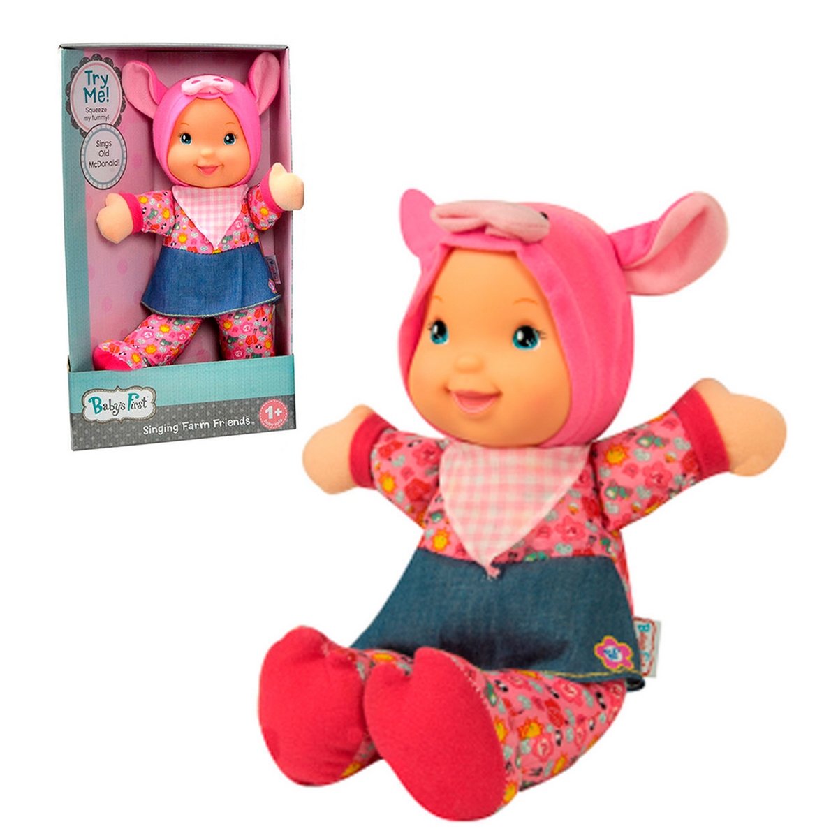 Muñeca Baby´s First Amigos Animales 34 Cm - Cerdo