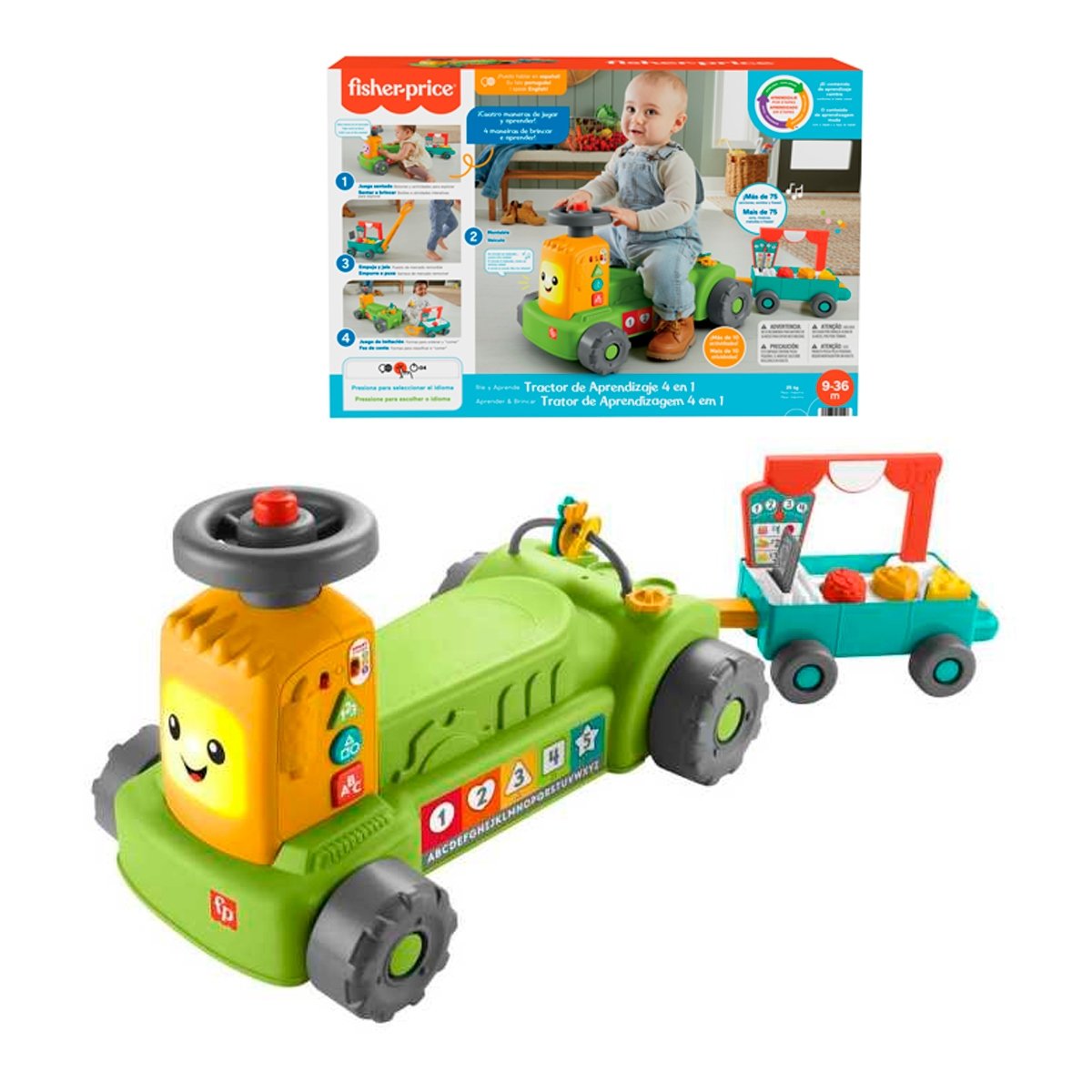 Fisher-Price Tractor De Aprendizaje 4 En 1