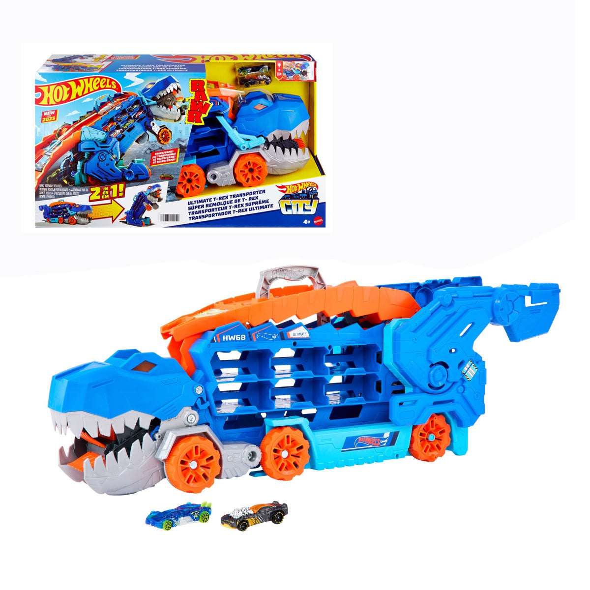 Hot Wheels Súper Remolque De T-Rex