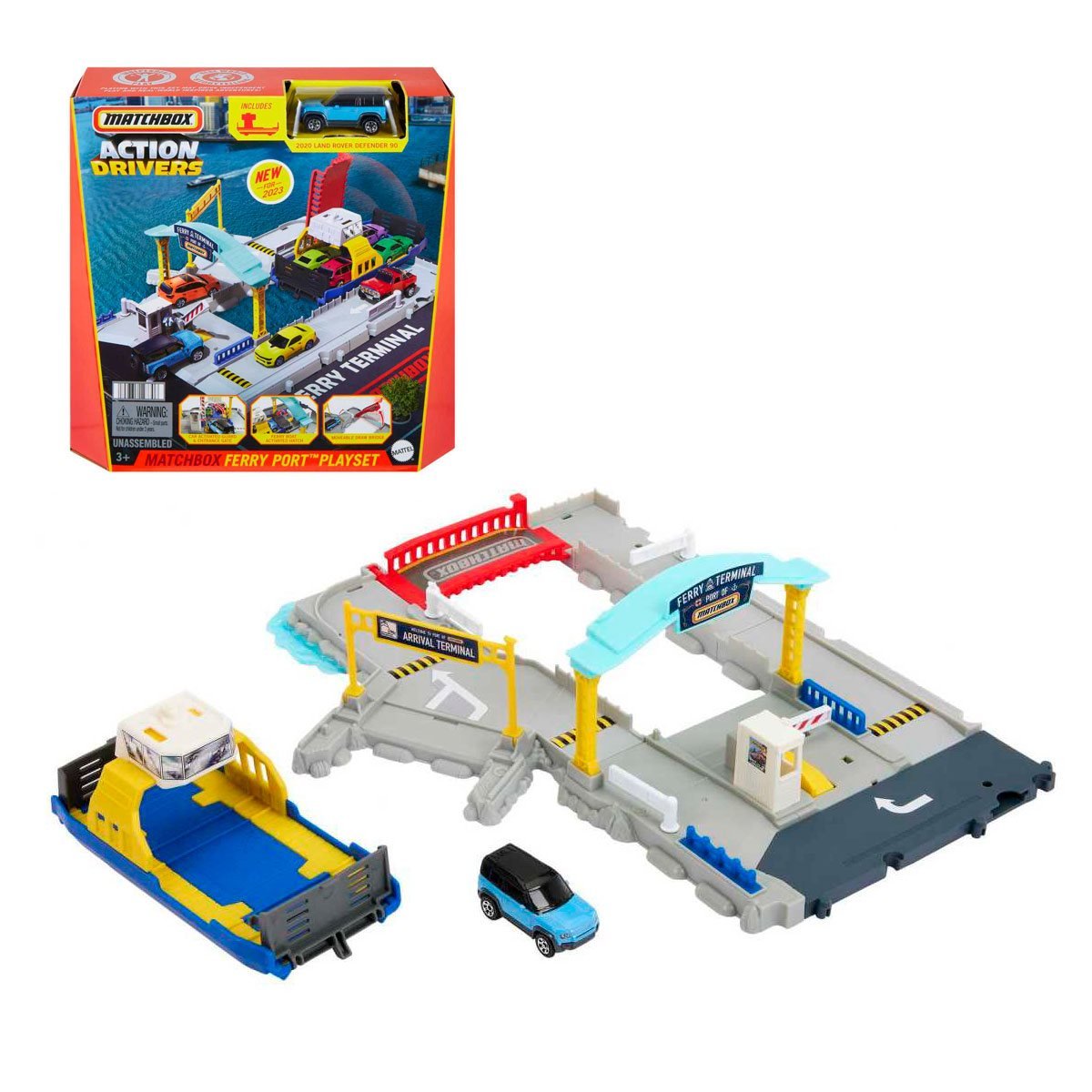 Matchbox Set De Vehiculos Garages Y Estaciones Mattel - Ferry Port
