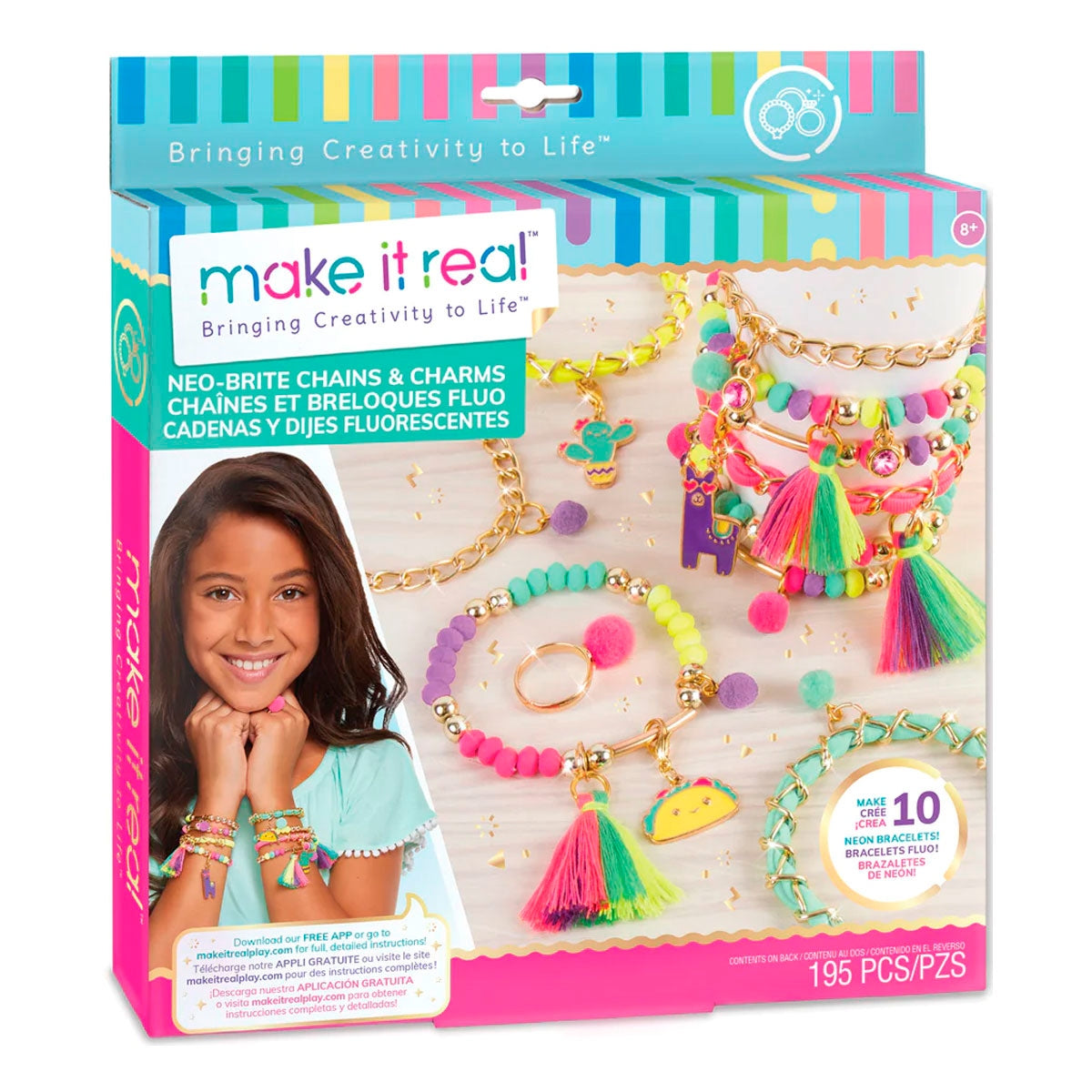 Set Para Hacer Pulseras Con Dijes Fluorecentes