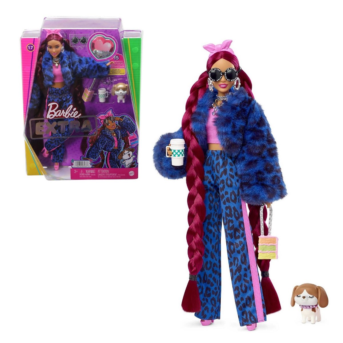 Barbie Extra Con Accesorios Mattel - Conjunto Azul