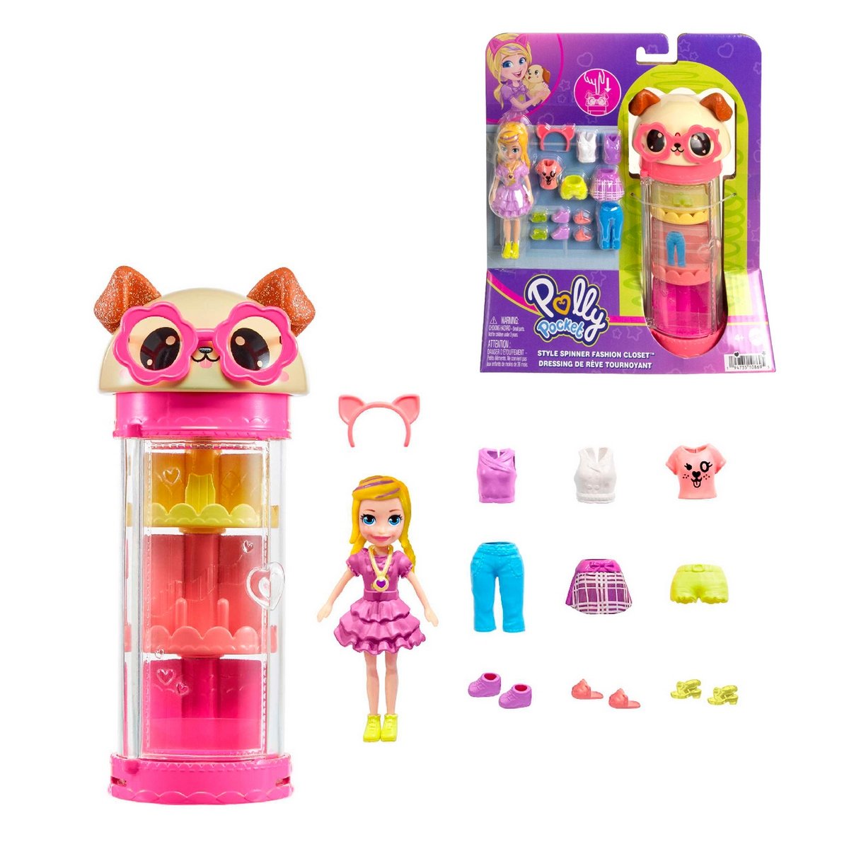 Polly Pocket Tubo De Modas Giratorio - Perro