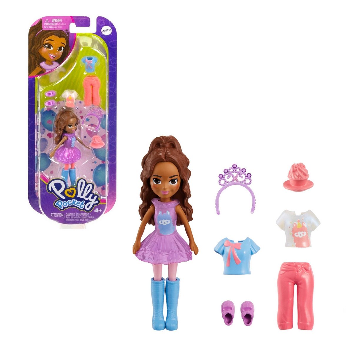 Polly Pocket Pequeño Pack De Moda - Castaña Claro