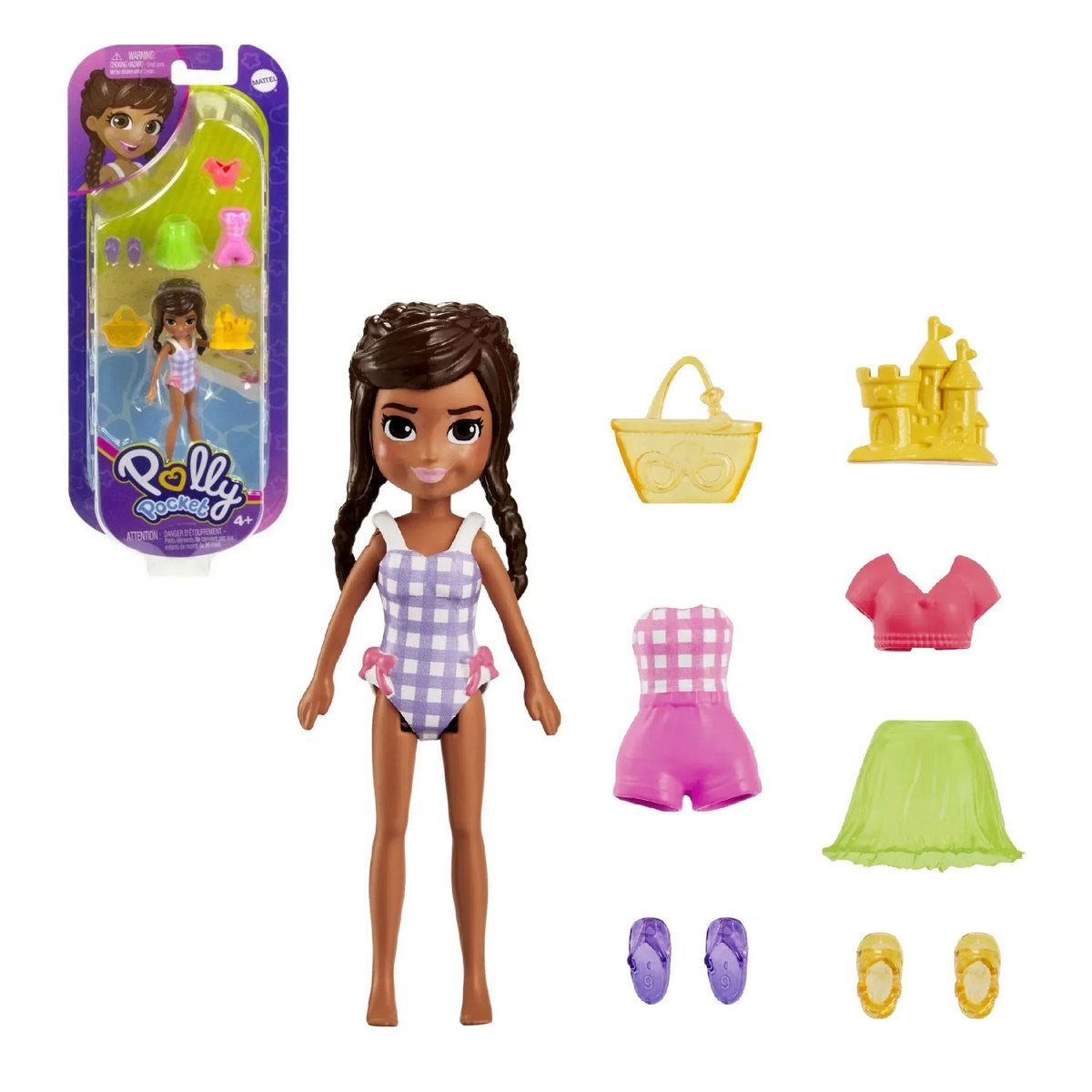 Polly Pocket Pequeño Pack De Moda - Castaña Oscura