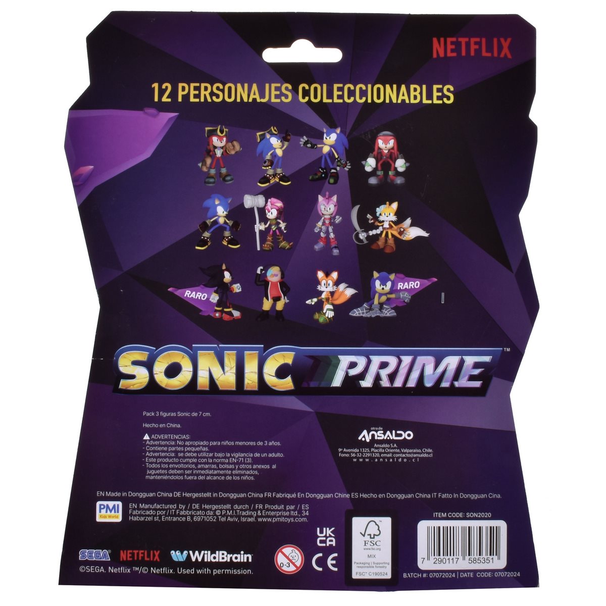 Pack 3 Figuras Sonic De 7 Cms - Pack-3 Amy